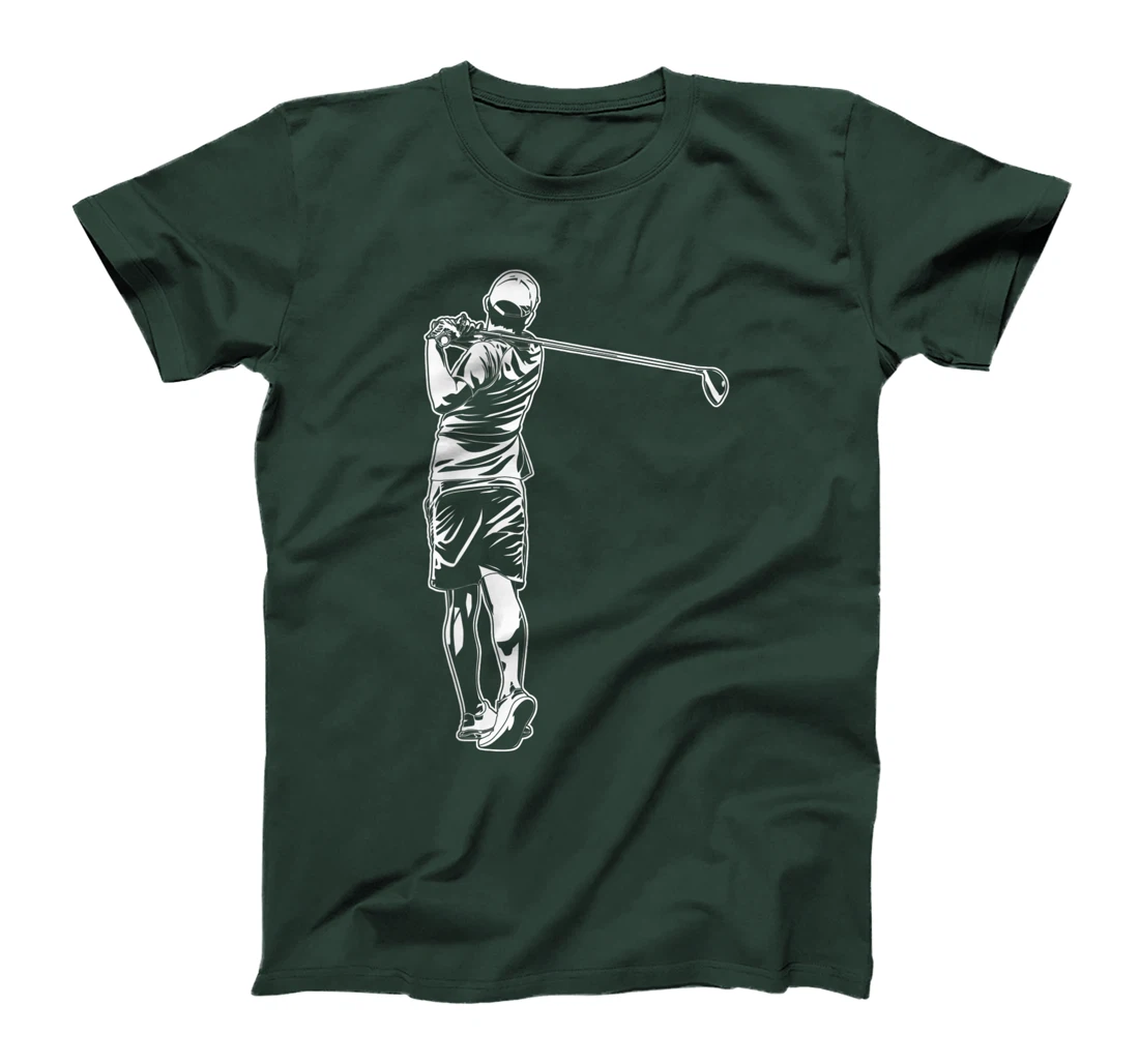 Golf Player Stroke Playing Golf Club Design Golfer Golfing T-Shirt, Kid T-Shirt and Women T-Shirt