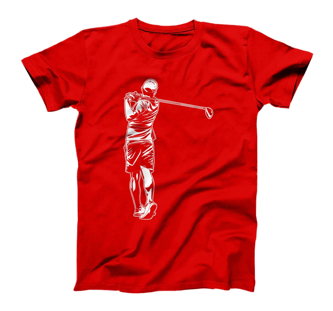 Golf Player Stroke Playing Golf Club Design Golfer Golfing T-Shirt, Kid T-Shirt and Women T-Shirt