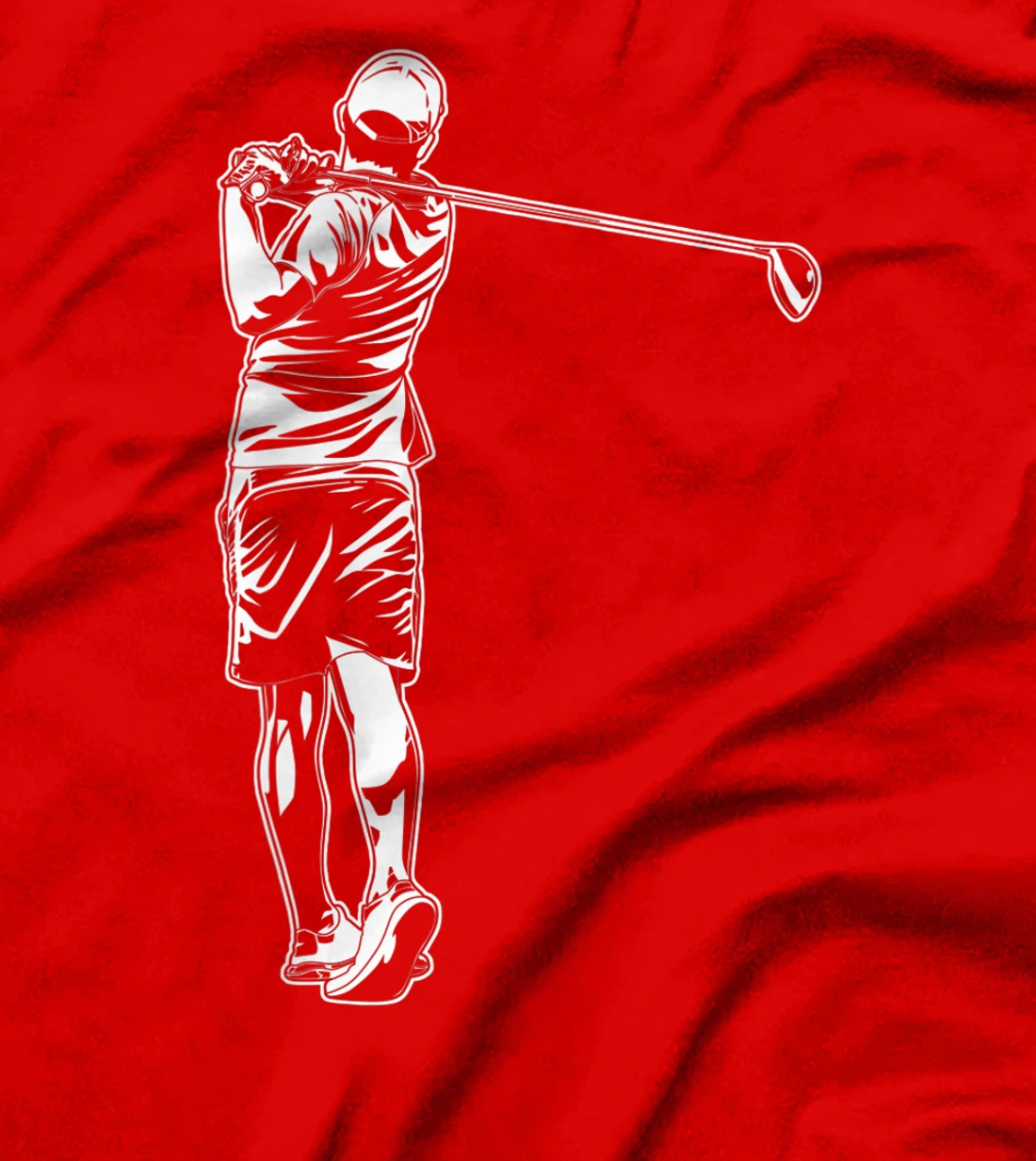 Golf Player Stroke Playing Golf Club Design Golfer Golfing T-Shirt, Kid T-Shirt and Women T-Shirt