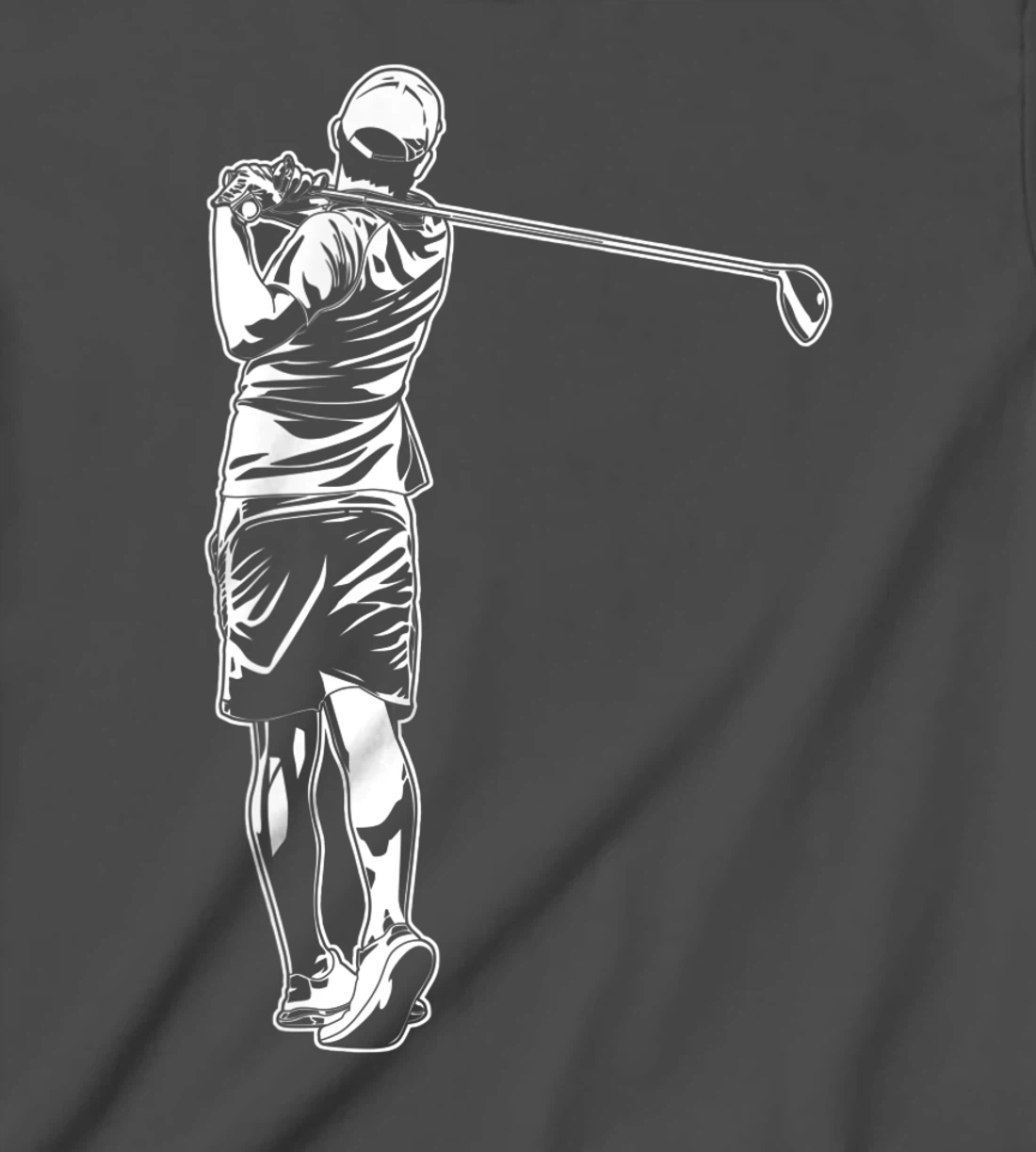 Golf Player Stroke Playing Golf Club Design Golfer Golfing T-Shirt, Kid T-Shirt and Women T-Shirt
