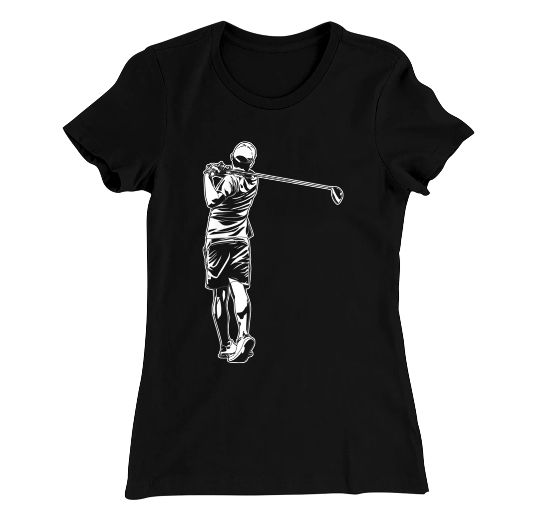 Golf Player Stroke Playing Golf Club Design Golfer Golfing T-Shirt, Kid T-Shirt and Women T-Shirt