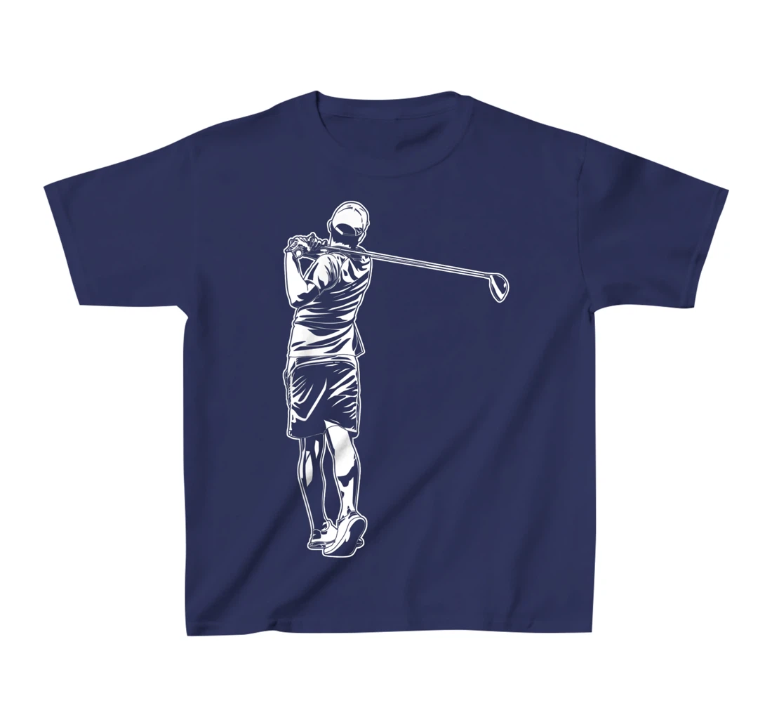 Golf Player Stroke Playing Golf Club Design Golfer Golfing T-Shirt, Kid T-Shirt and Women T-Shirt