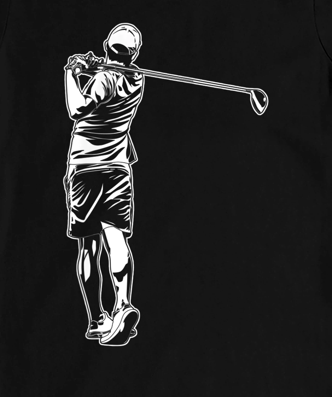 Golf Player Stroke Playing Golf Club Design Golfer Golfing T-Shirt, Kid T-Shirt and Women T-Shirt