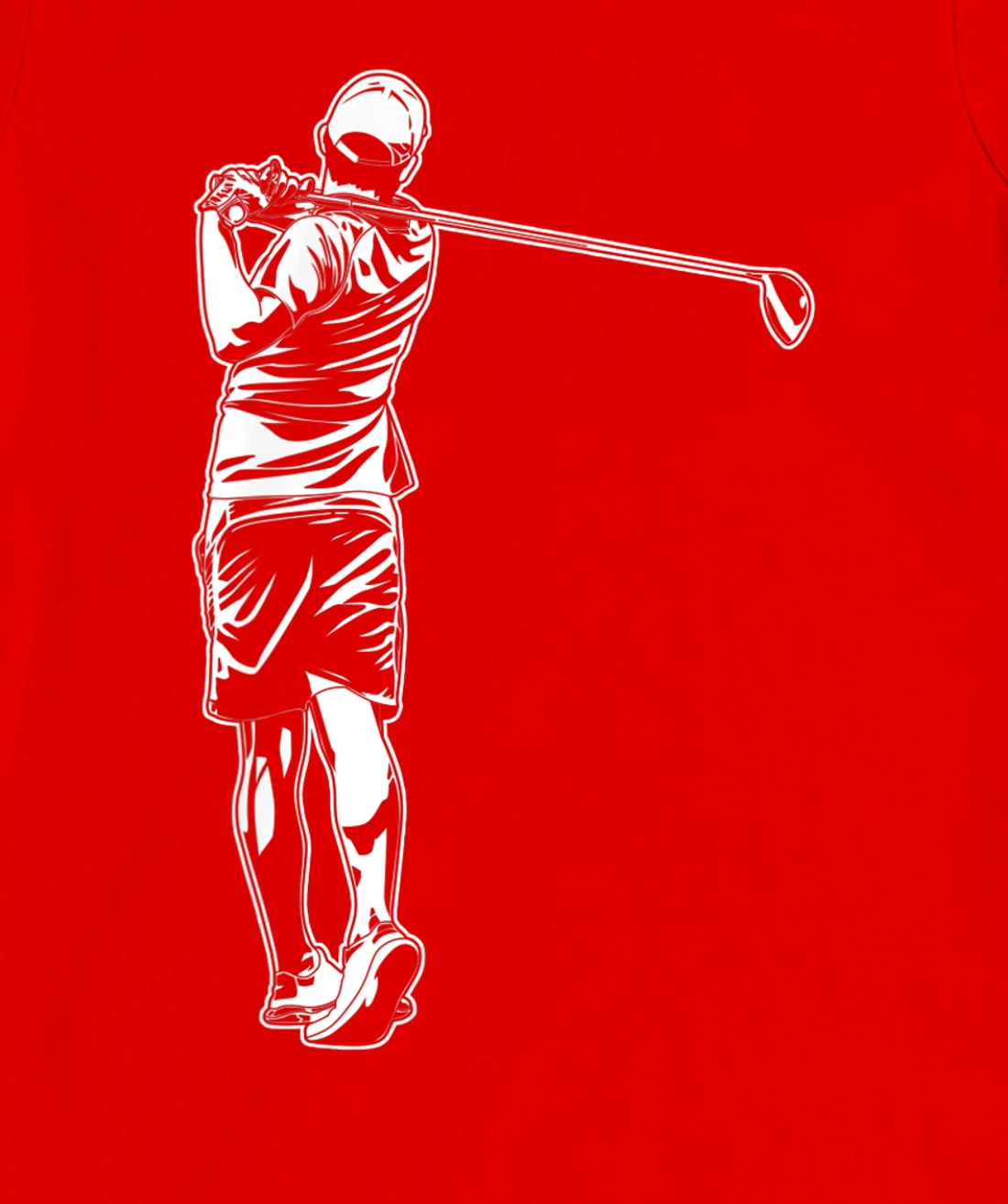 Golf Player Stroke Playing Golf Club Design Golfer Golfing T-Shirt, Kid T-Shirt and Women T-Shirt