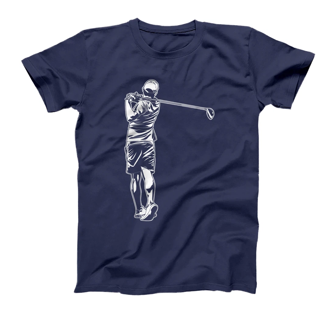 Golf Player Stroke Playing Golf Club Design Golfer Golfing T-Shirt, Kid T-Shirt and Women T-Shirt