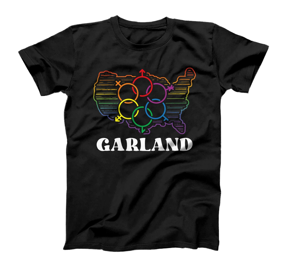 Garland Pride Month Pride Flag LGBT Community LGBTQ Flag T-Shirt, Women T-Shirt