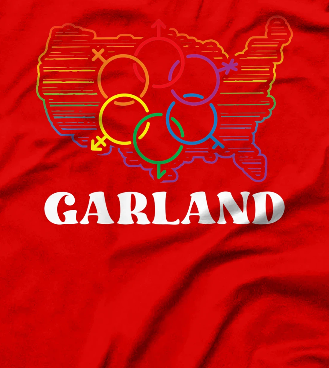 Garland Pride Month Pride Flag LGBT Community LGBTQ Flag T-Shirt, Women T-Shirt