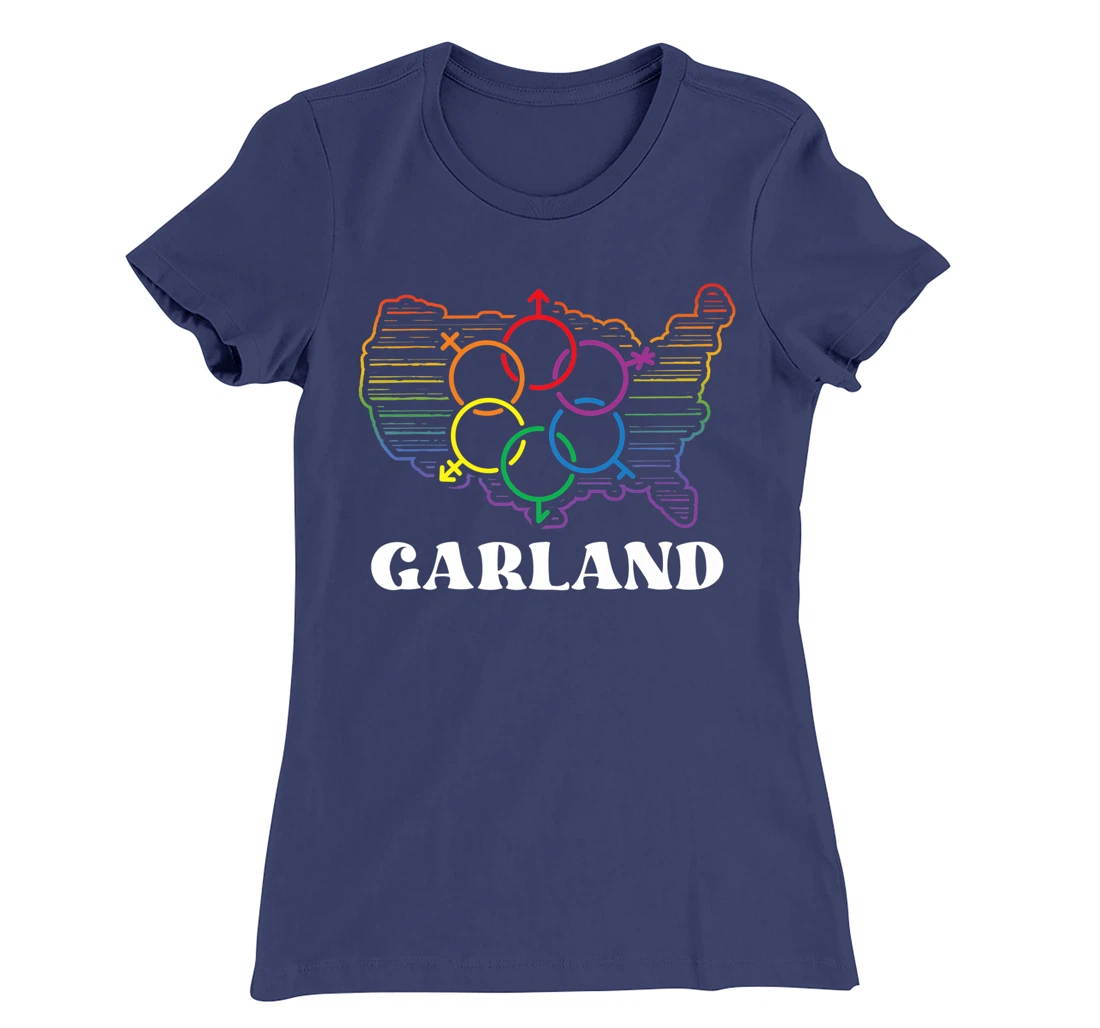 Garland Pride Month Pride Flag LGBT Community LGBTQ Flag T-Shirt, Women T-Shirt