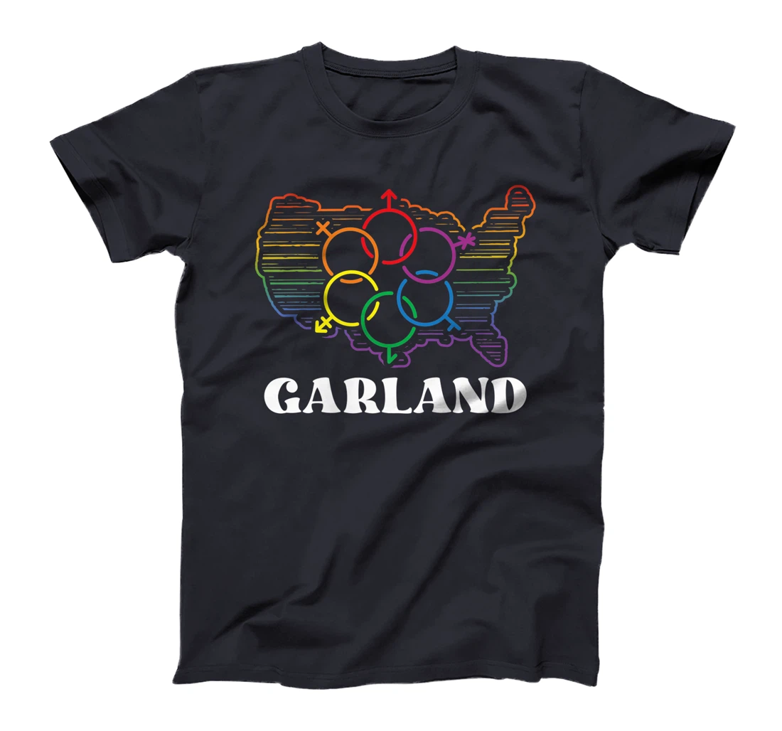 Garland Pride Month Pride Flag LGBT Community LGBTQ Flag T-Shirt, Women T-Shirt