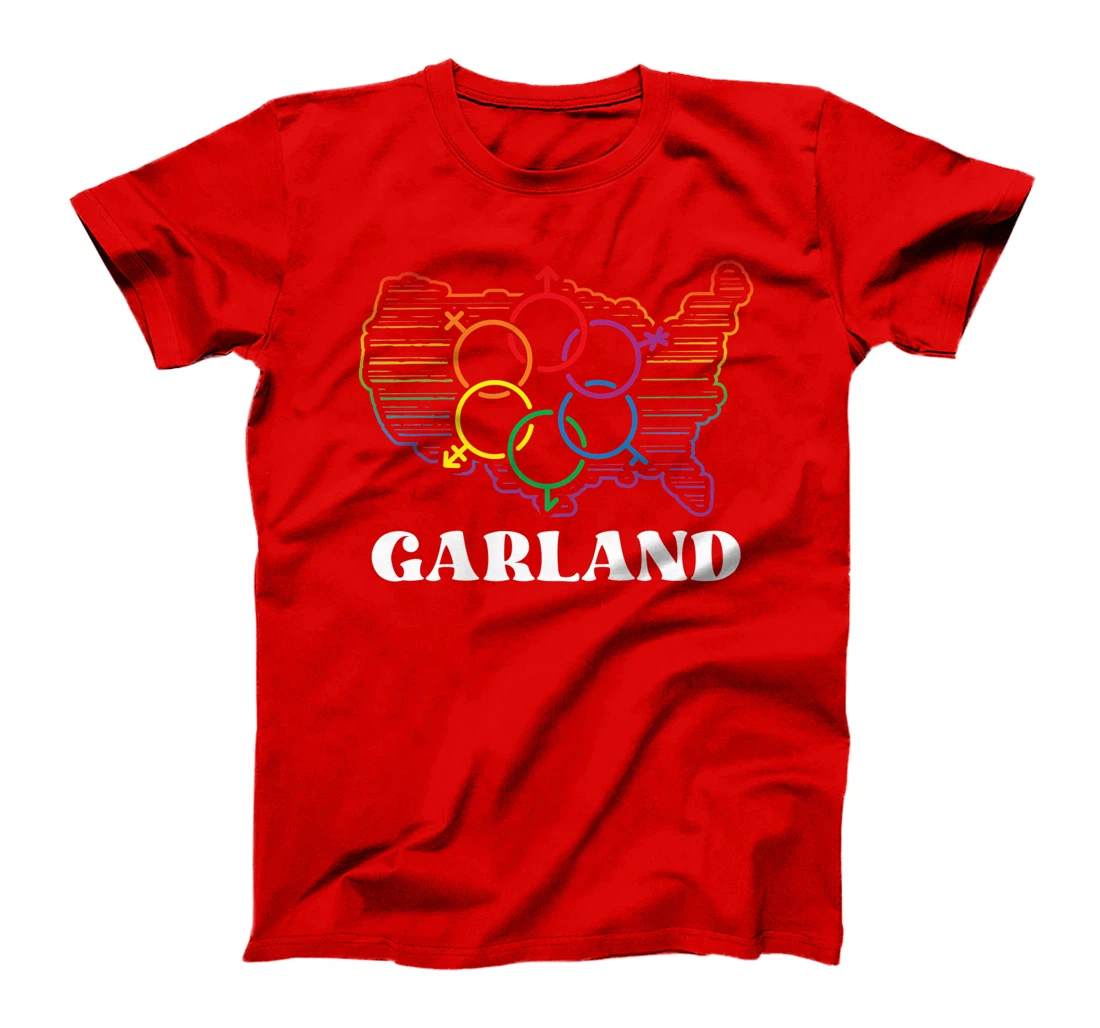 Garland Pride Month Pride Flag LGBT Community LGBTQ Flag T-Shirt, Women T-Shirt