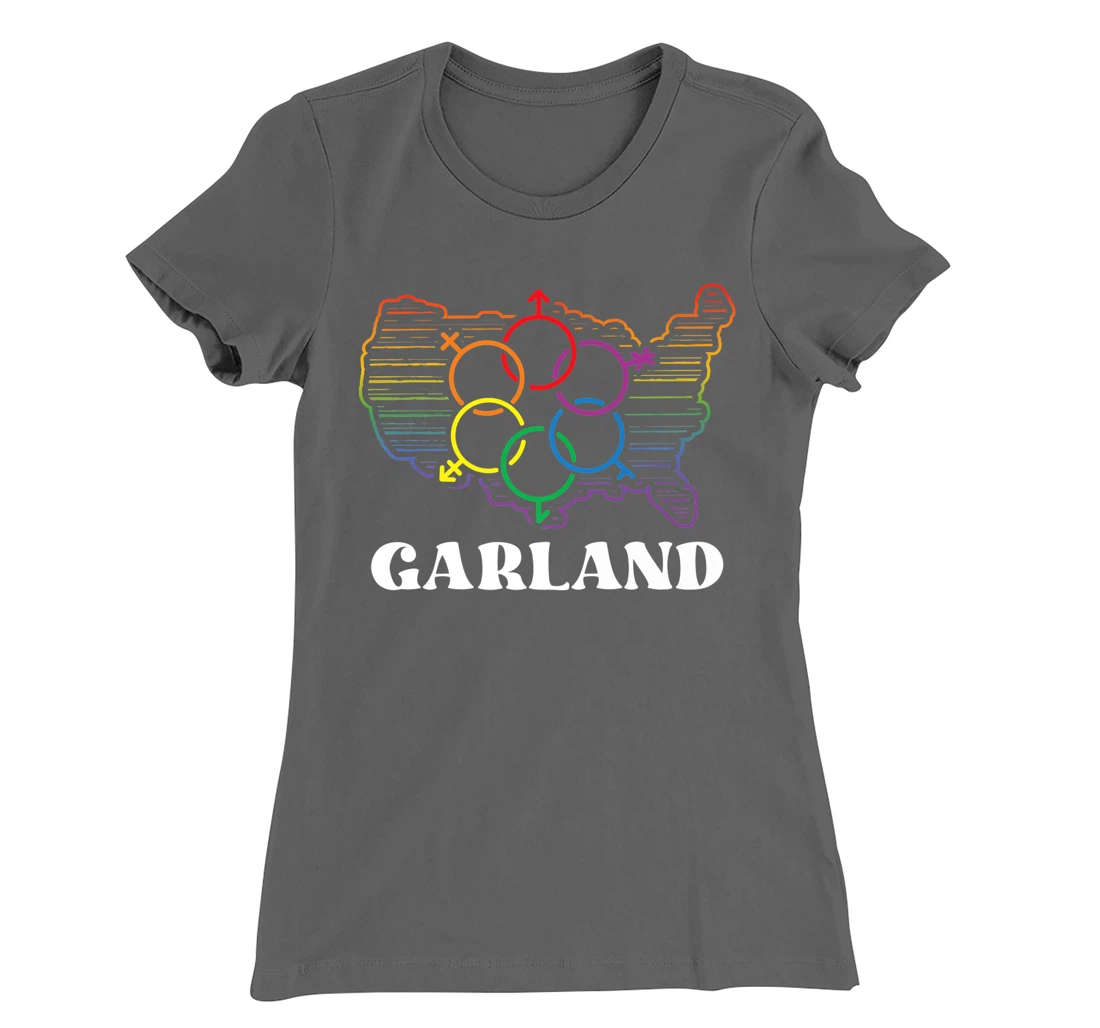 Garland Pride Month Pride Flag LGBT Community LGBTQ Flag T-Shirt, Women T-Shirt