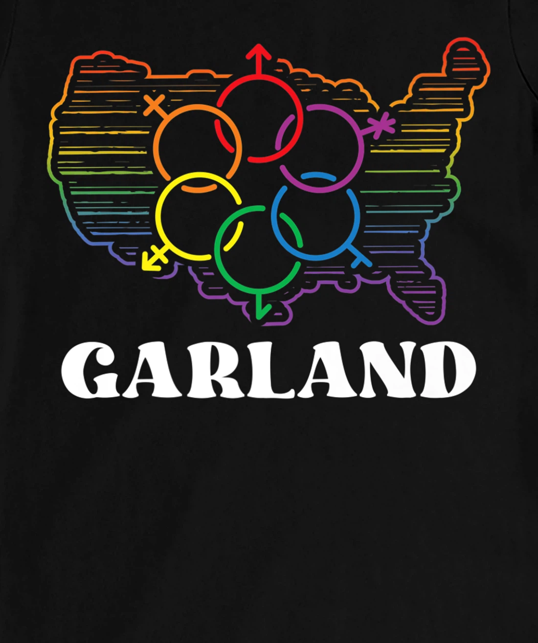 Garland Pride Month Pride Flag LGBT Community LGBTQ Flag T-Shirt, Women T-Shirt