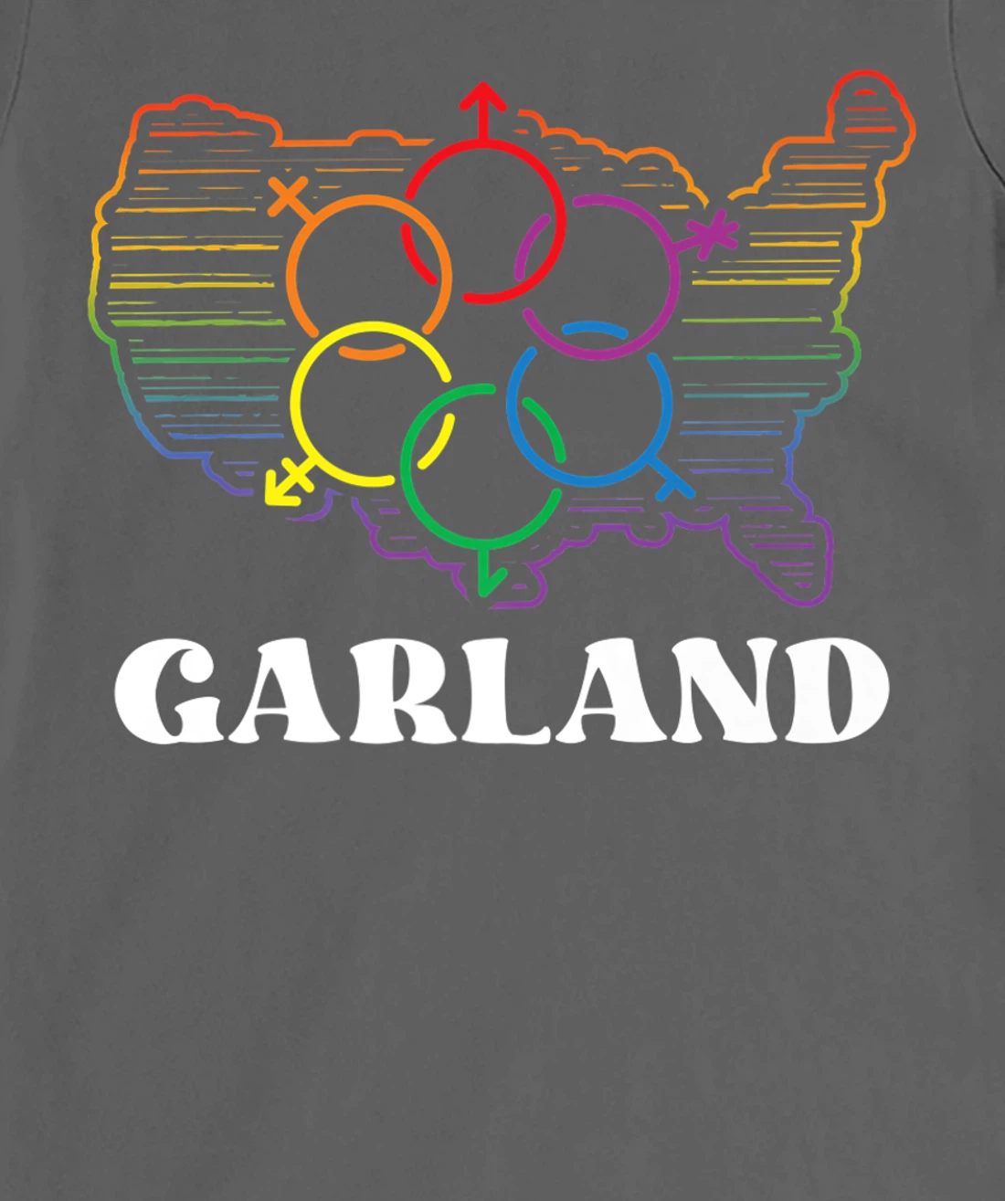Garland Pride Month Pride Flag LGBT Community LGBTQ Flag T-Shirt, Women T-Shirt
