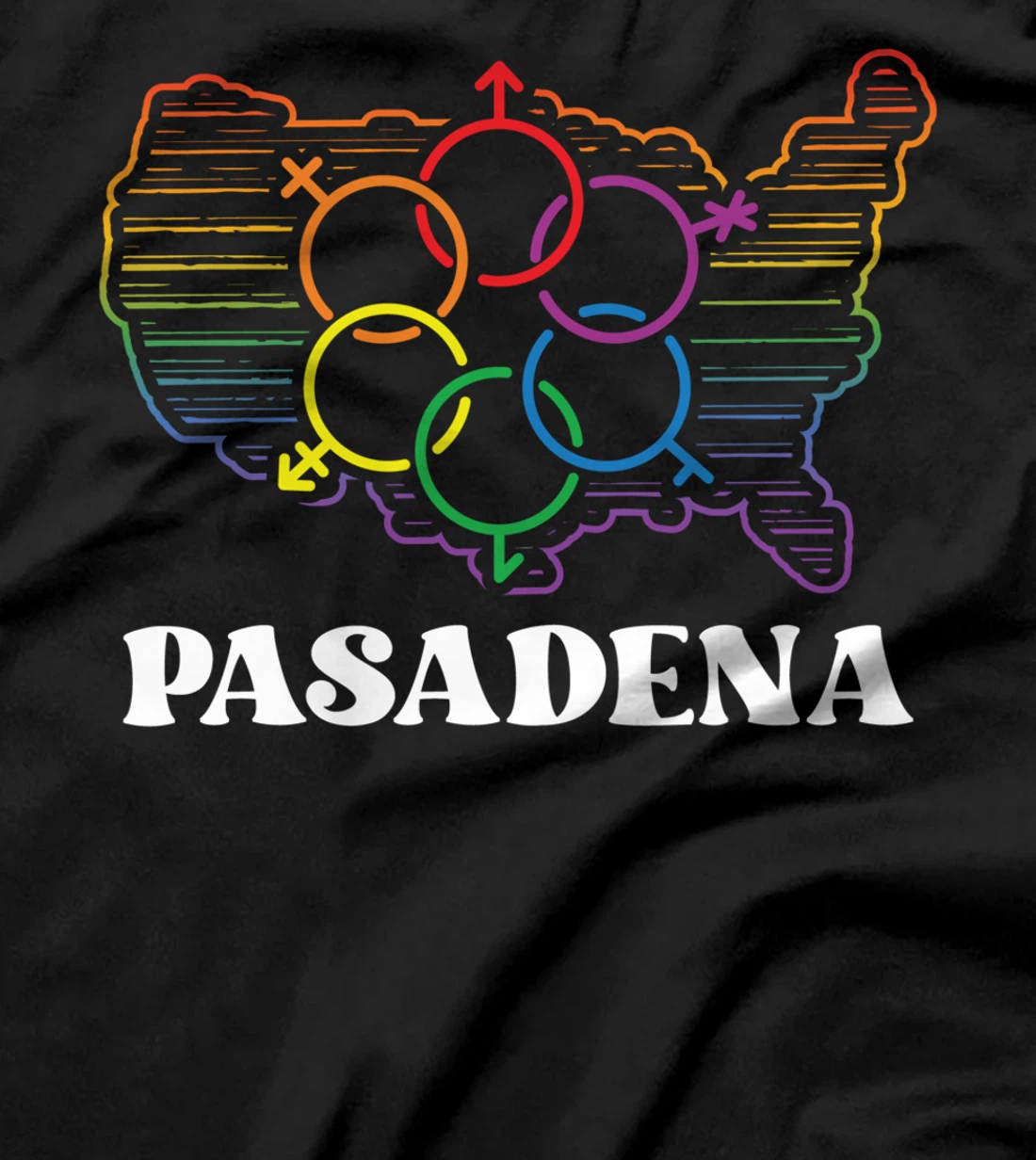 Pasadena Pride Flag Pride Month LGBTQ Flag LGBT Community T-Shirt