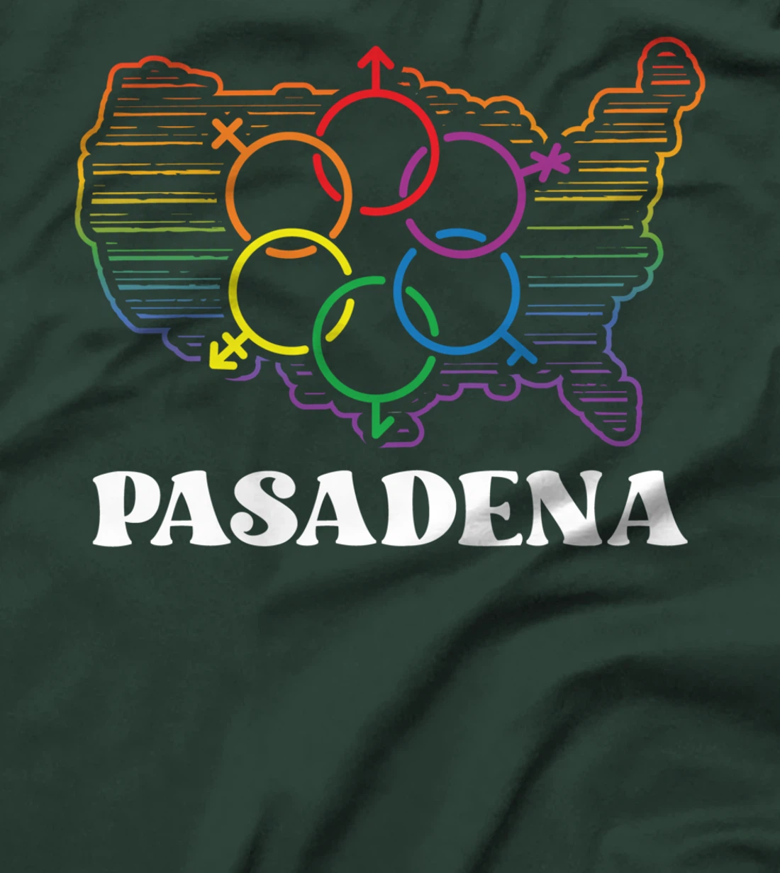 Pasadena Pride Flag Pride Month LGBTQ Flag LGBT Community T-Shirt