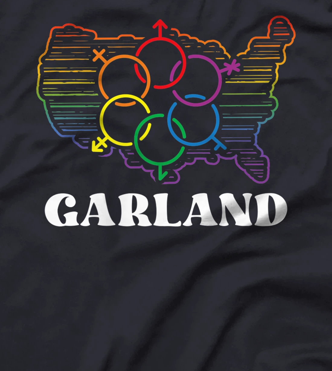 Garland Pride Month Pride Flag LGBT Community LGBTQ Flag T-Shirt, Women T-Shirt
