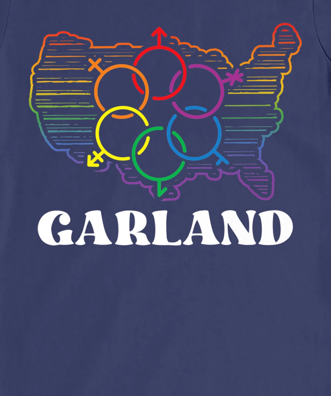 Garland Pride Month Pride Flag LGBT Community LGBTQ Flag T-Shirt, Women T-Shirt