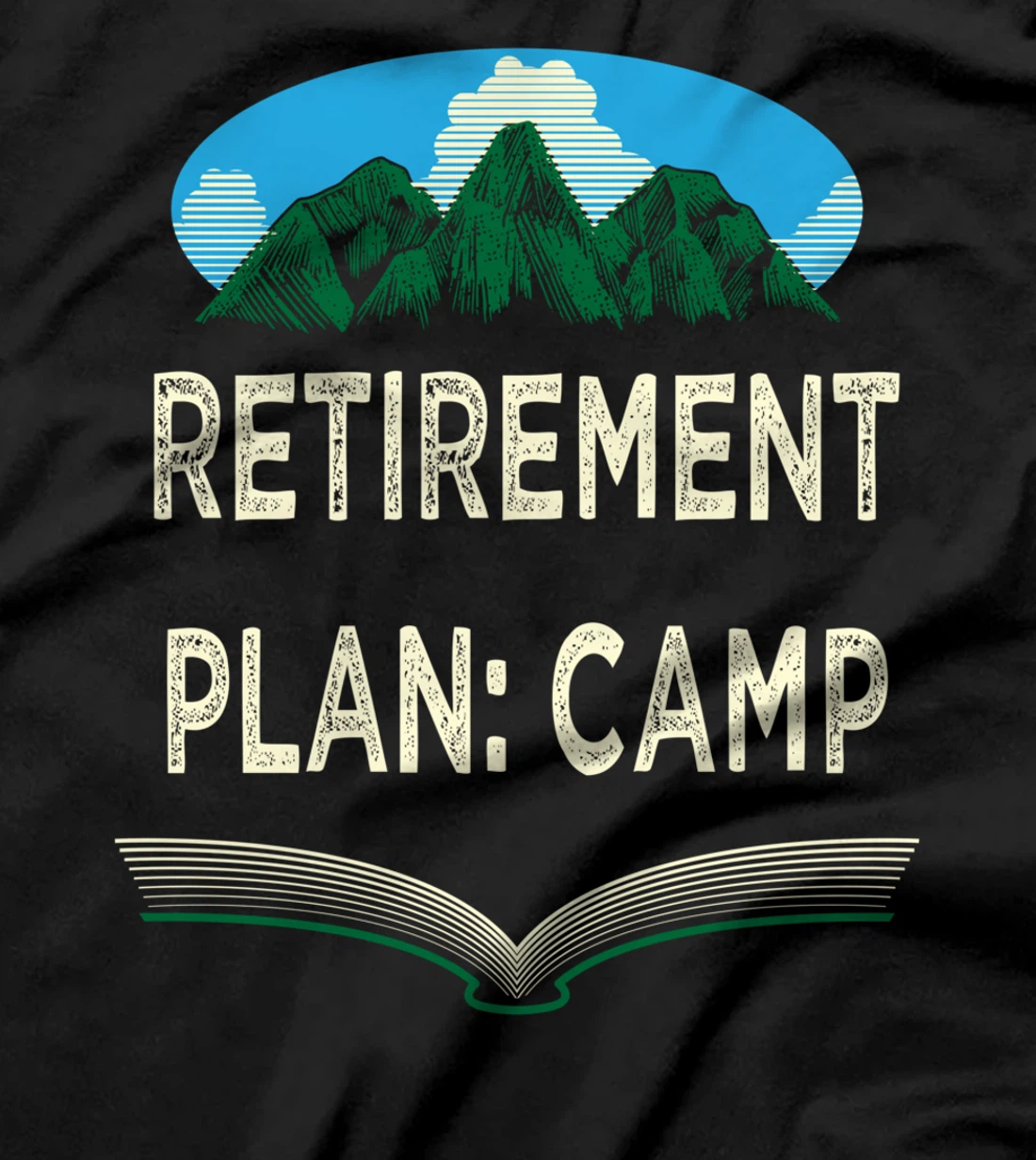 Retirement Plan Camp Retired Camping Elderly Camper Funny T-Shirt