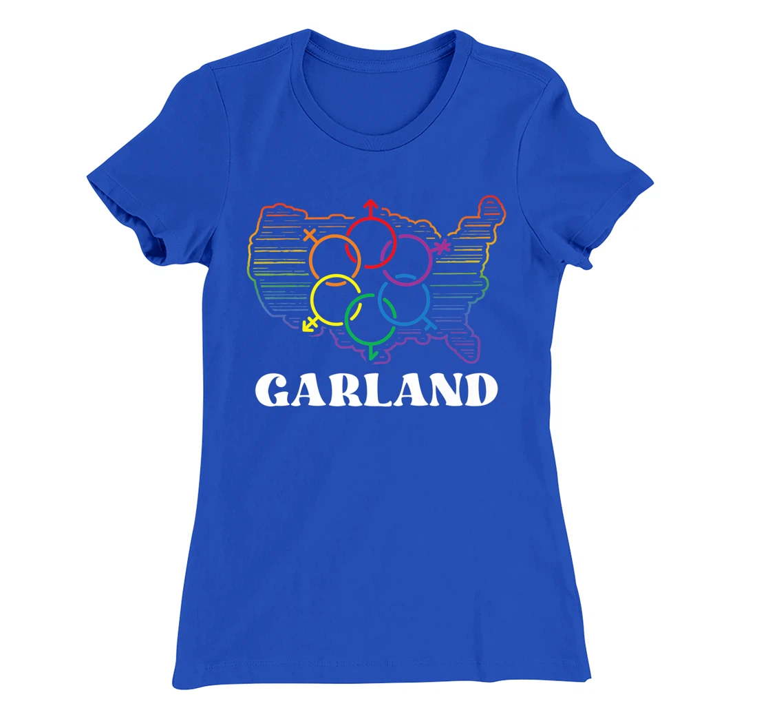 Garland Pride Month Pride Flag LGBT Community LGBTQ Flag T-Shirt, Women T-Shirt