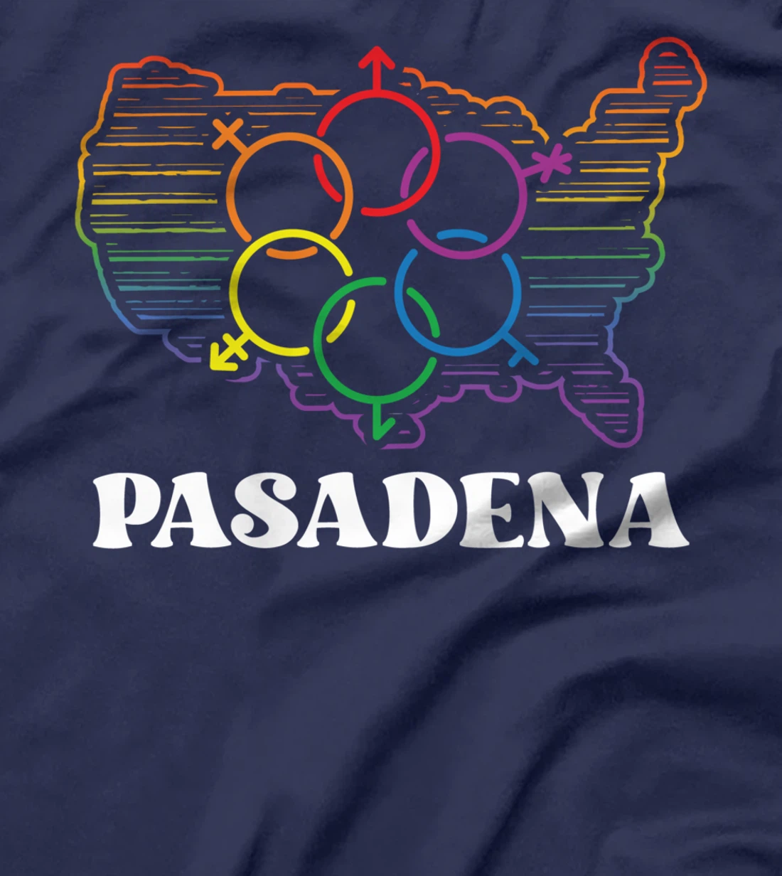 Pasadena Pride Flag Pride Month LGBTQ Flag LGBT Community T-Shirt