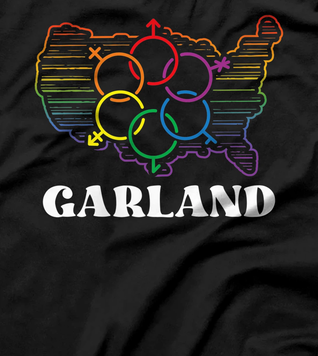 Garland Pride Month Pride Flag LGBT Community LGBTQ Flag T-Shirt, Women T-Shirt
