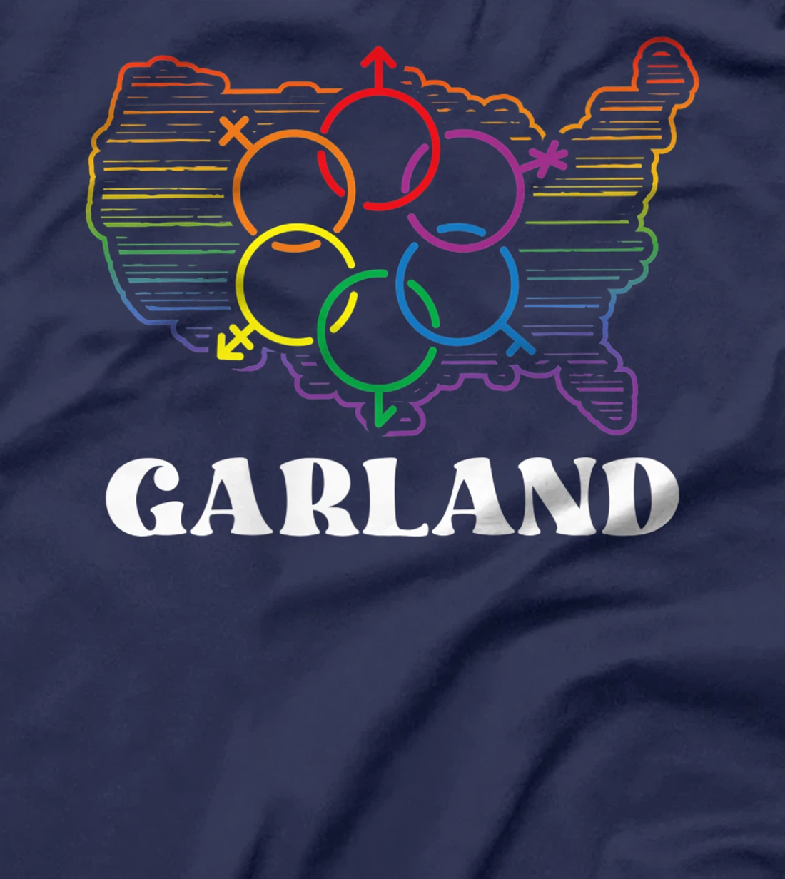 Garland Pride Month Pride Flag LGBT Community LGBTQ Flag T-Shirt, Women T-Shirt
