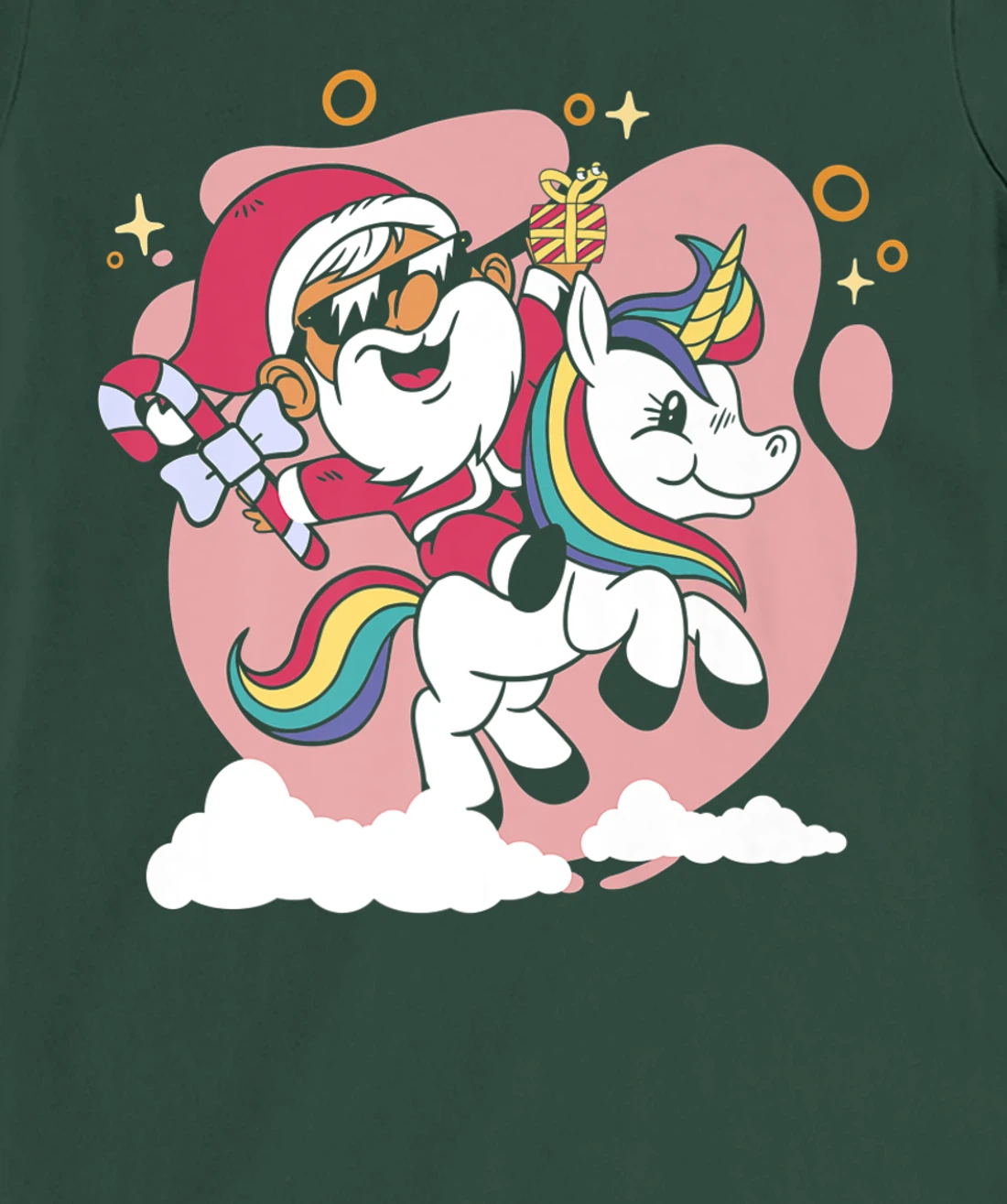 Christmas lights rainbow with Christmas tree ugly for Xmas T-Shirt, Kid T-Shirt and Women T-Shirt