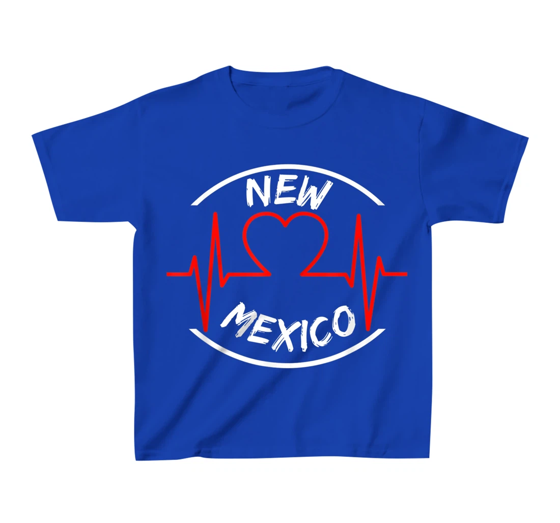 New Mexico heartbeat USA states heart love T-Shirt, Kid T-Shirt and Women T-Shirt