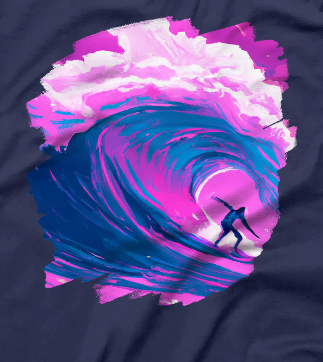Surfer Surfing Riding Wave Ocean Artistic Surf T-Shirt