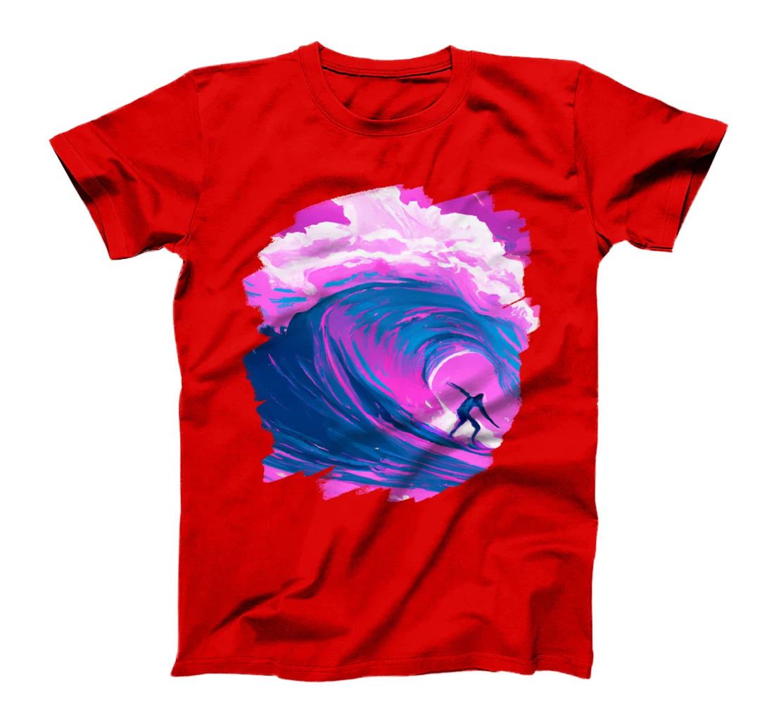 Surfer Surfing Riding Wave Ocean Artistic Surf T-Shirt