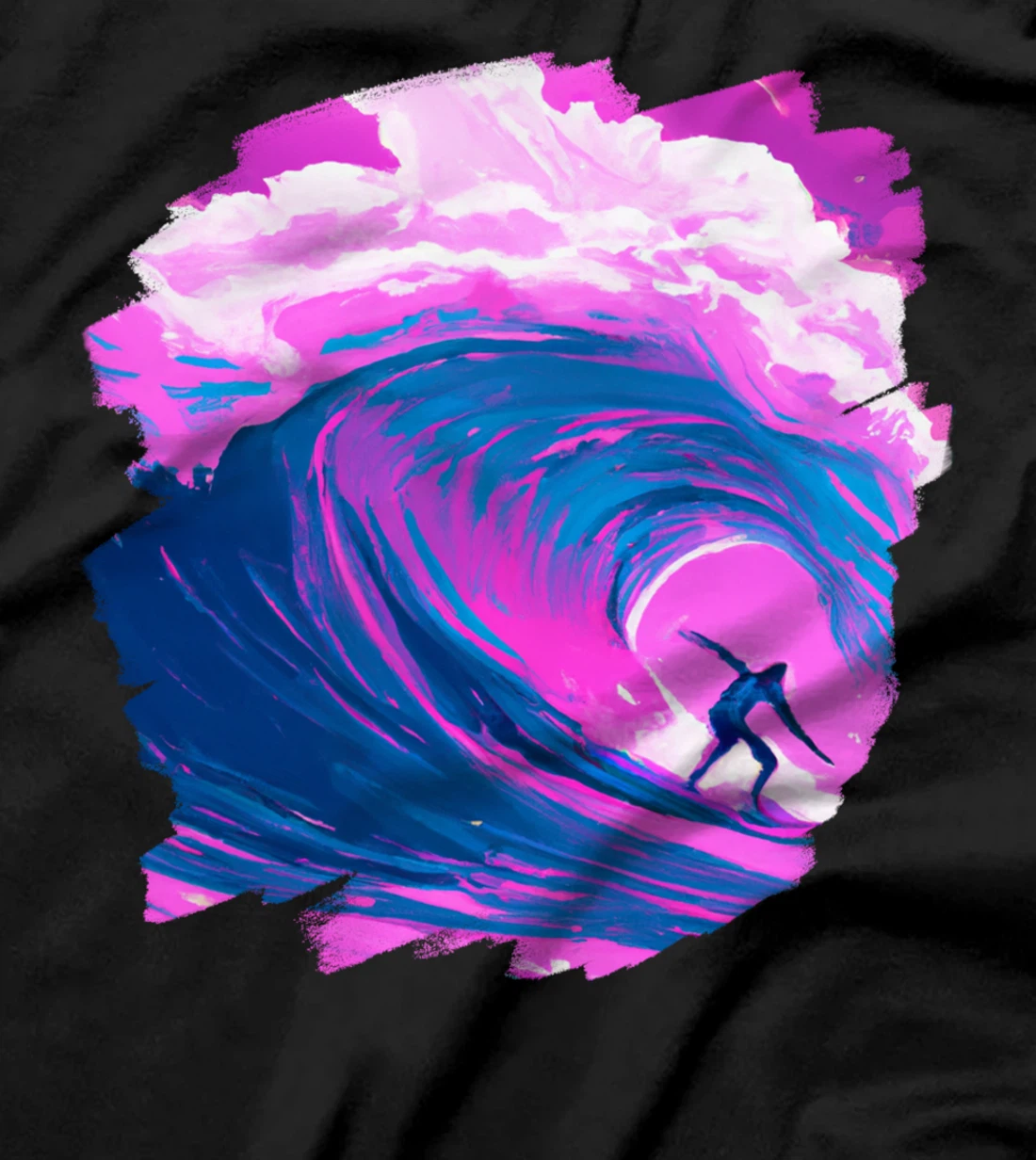 Surfer Surfing Riding Wave Ocean Artistic Surf T-Shirt