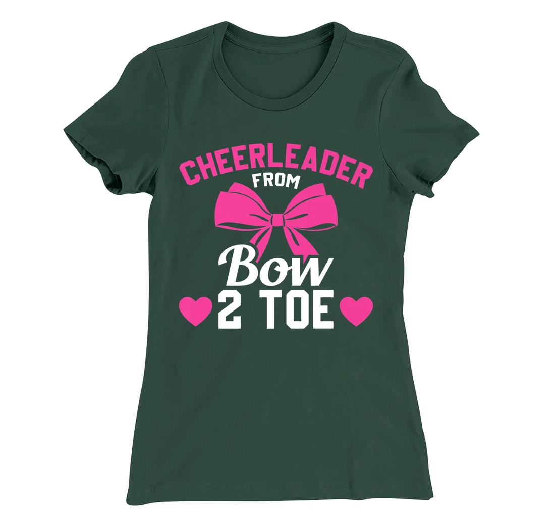 Cheerleader From Bow 2 Toe Funny Cheerleader Cheer T-Shirt, Women T-Shirt