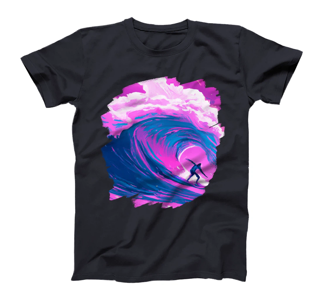 Surfer Surfing Riding Wave Ocean Artistic Surf T-Shirt