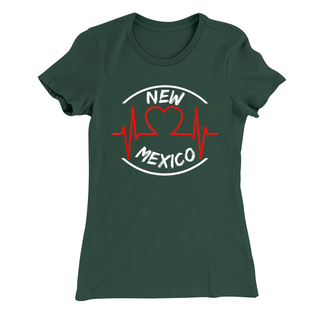 New Mexico heartbeat USA states heart love T-Shirt, Kid T-Shirt and Women T-Shirt