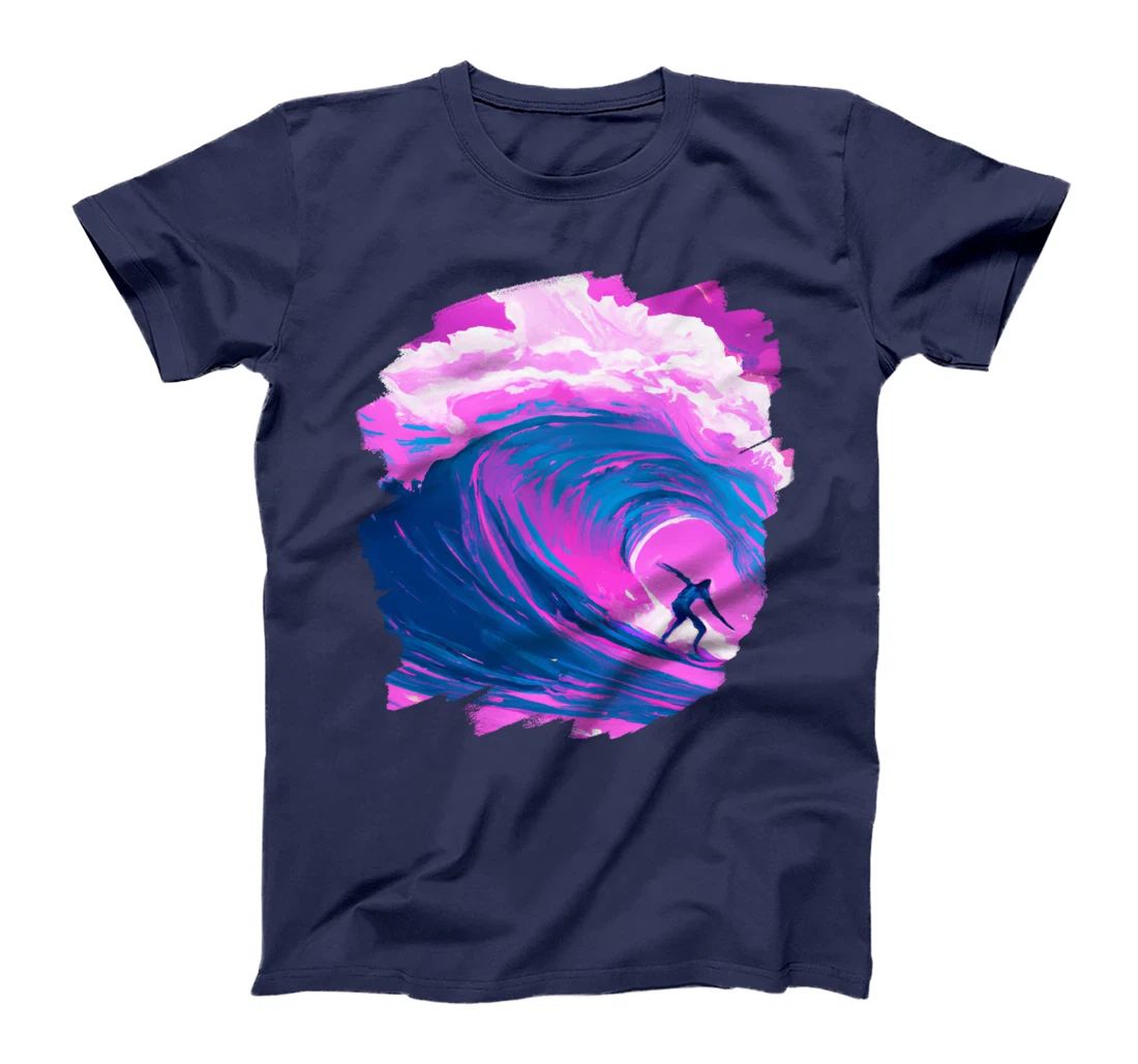 Surfer Surfing Riding Wave Ocean Artistic Surf T-Shirt