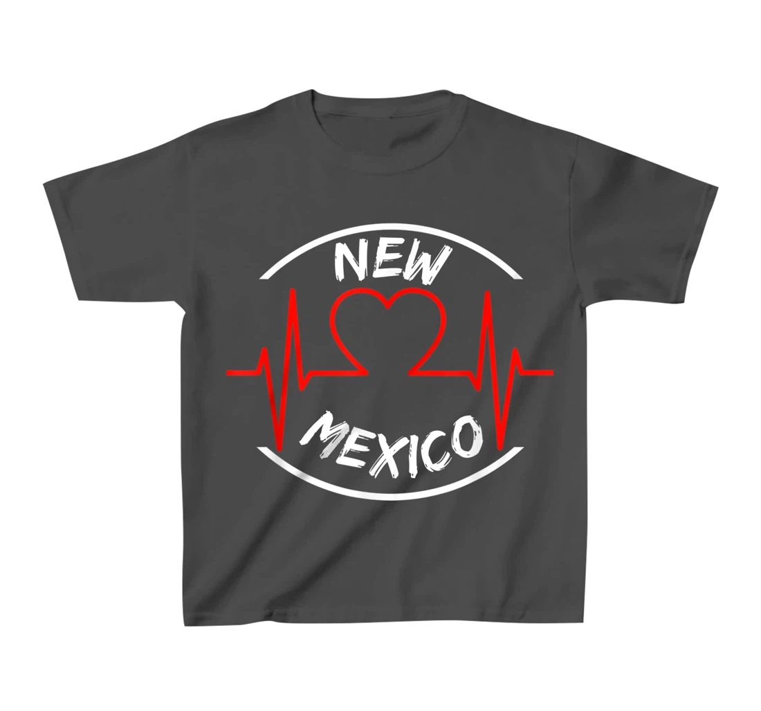New Mexico heartbeat USA states heart love T-Shirt, Kid T-Shirt and Women T-Shirt