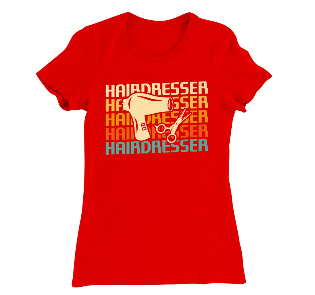 Retro Vintage Classic Hairdresser Hairdressing T-Shirt, Women T-Shirt