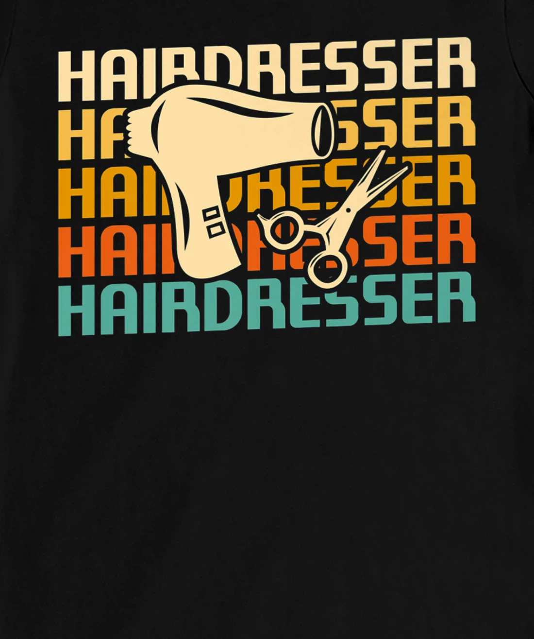 Retro Vintage Classic Hairdresser Hairdressing T-Shirt, Women T-Shirt