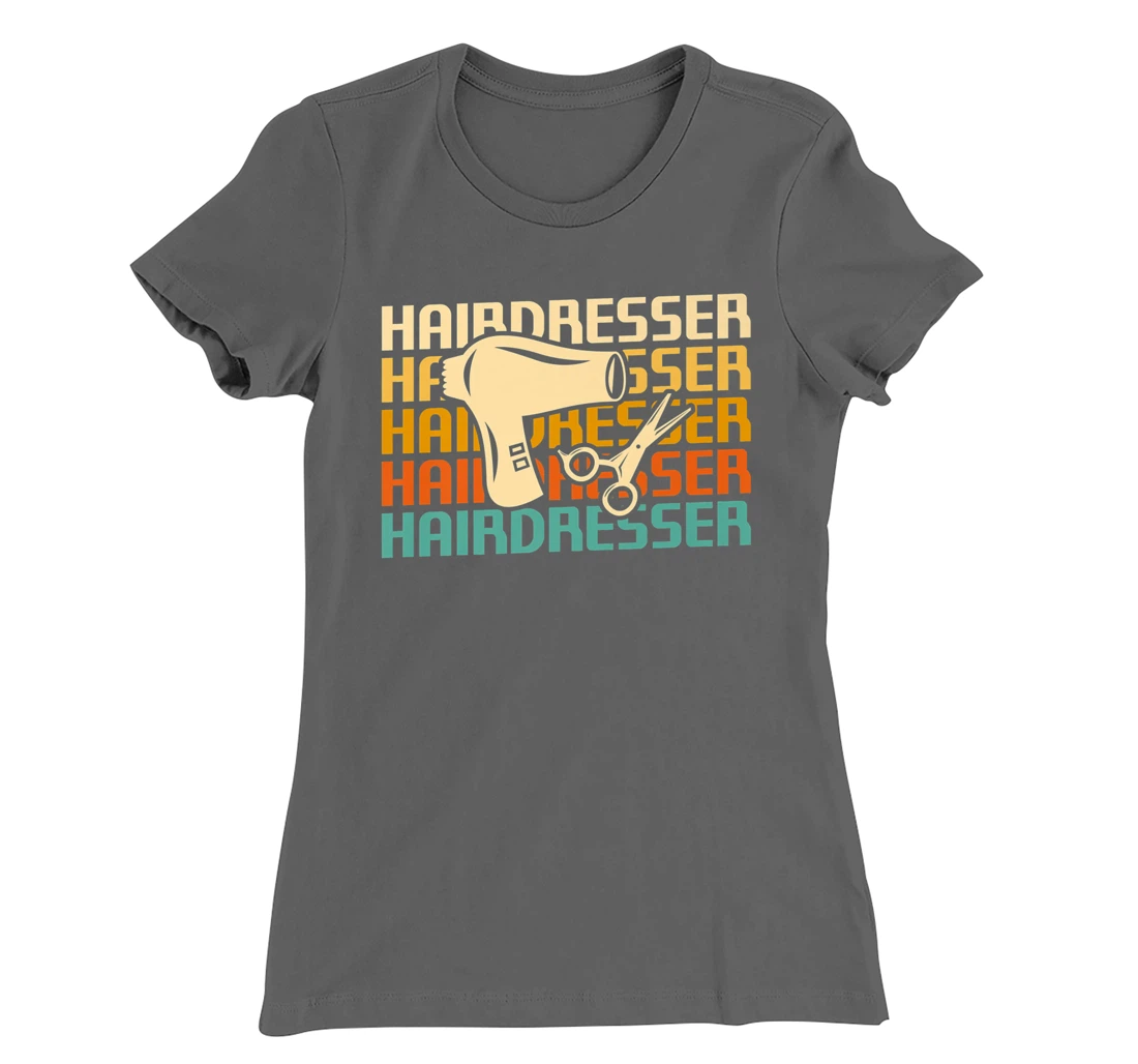 Retro Vintage Classic Hairdresser Hairdressing T-Shirt, Women T-Shirt