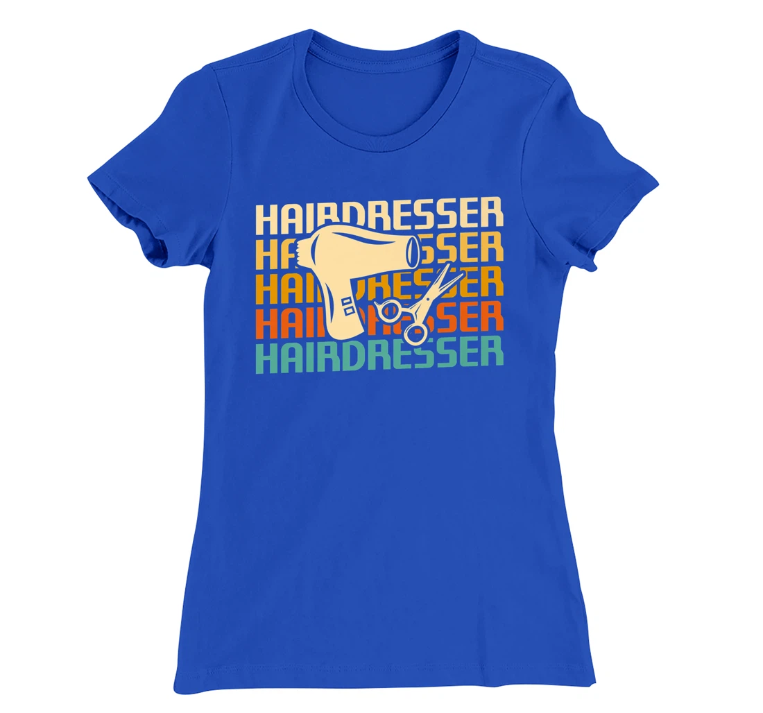 Retro Vintage Classic Hairdresser Hairdressing T-Shirt, Women T-Shirt