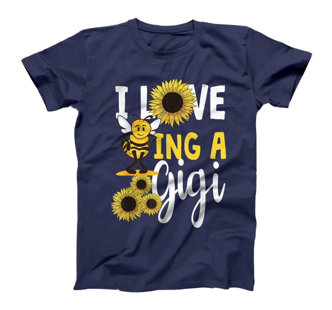 I Love Being A Gigi Sunflower Bee Funny Grandma T-Shirt, Women T-Shirt