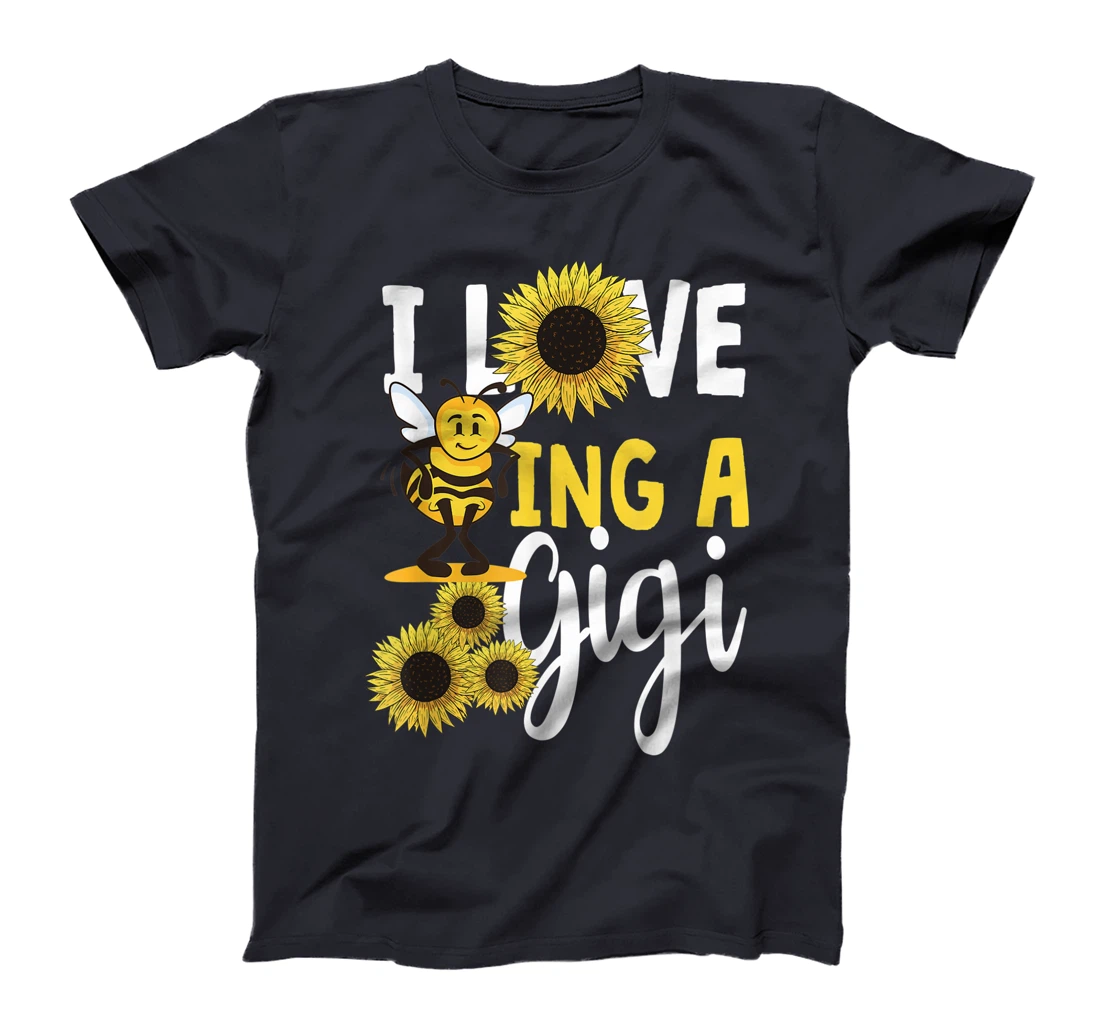 I Love Being A Gigi Sunflower Bee Funny Grandma T-Shirt, Women T-Shirt