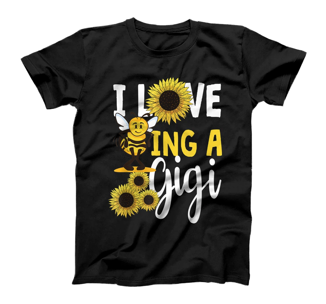 I Love Being A Gigi Sunflower Bee Funny Grandma T-Shirt, Women T-Shirt