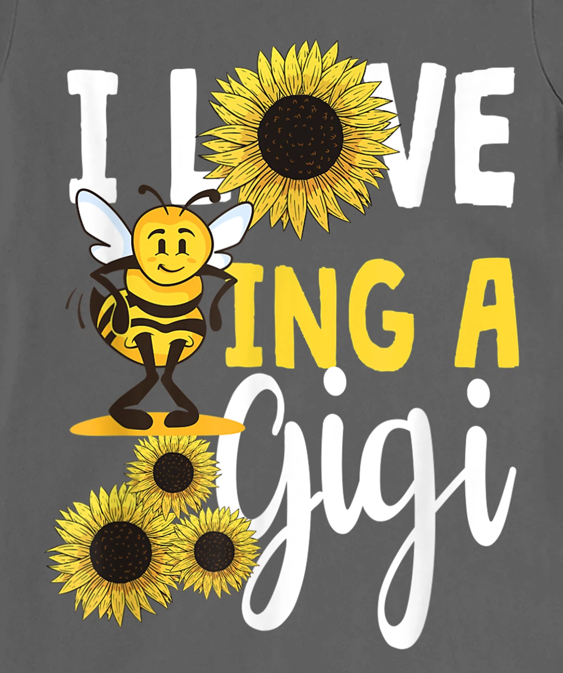 I Love Being A Gigi Sunflower Bee Funny Grandma T-Shirt, Women T-Shirt