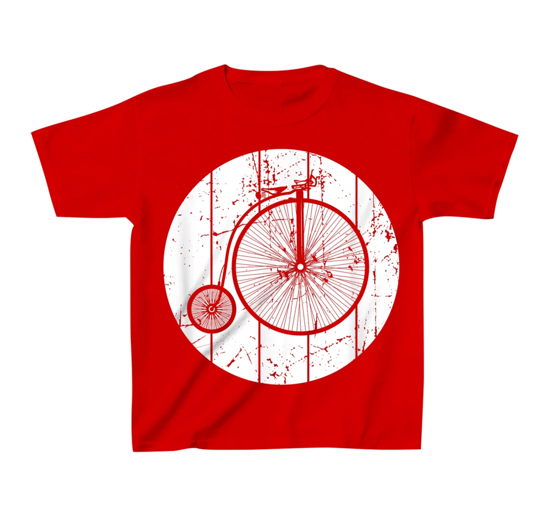 Oldchool Bicycle Penny Farthing T-Shirt, Kid T-Shirt and Women T-Shirt