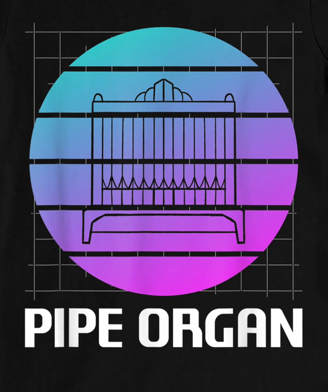 Retro Vintage Classic Pipe Organ Instrument Organist T-Shirt, Women T-Shirt