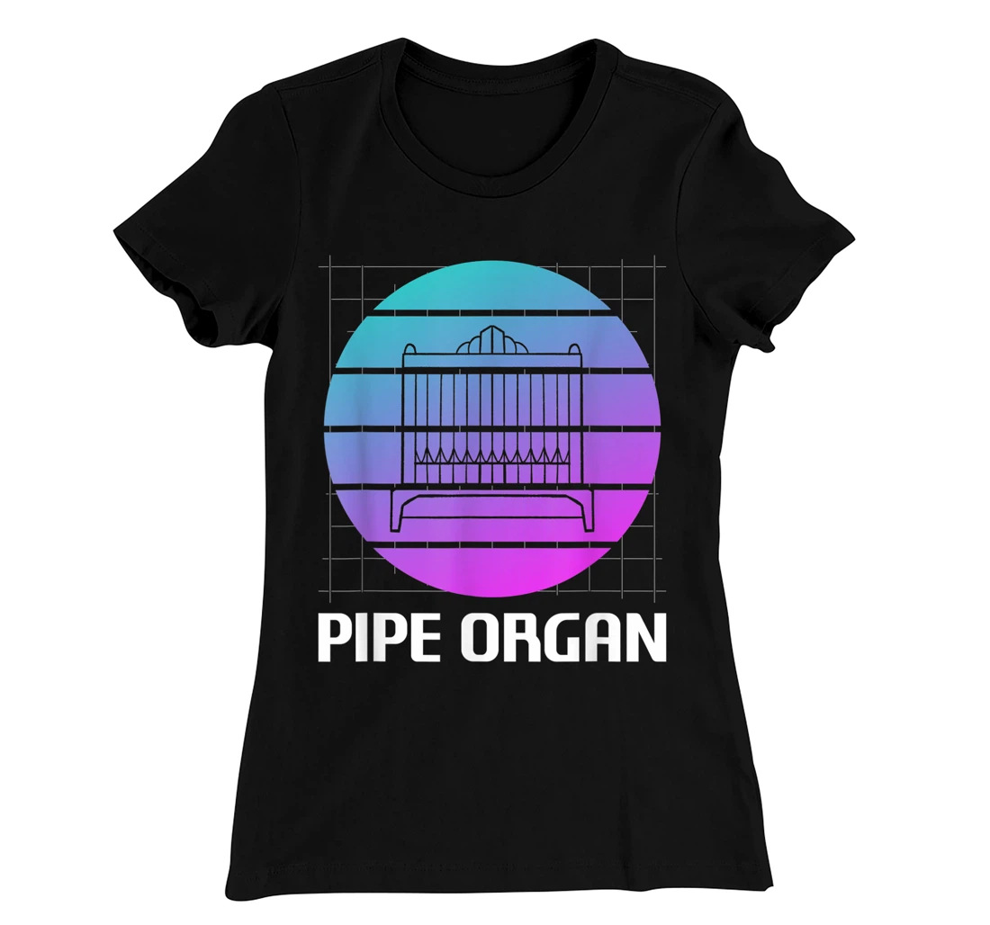 Retro Vintage Classic Pipe Organ Instrument Organist T-Shirt, Women T-Shirt