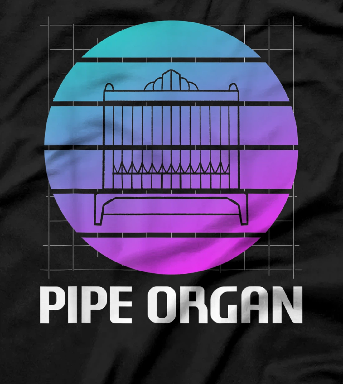 Retro Vintage Classic Pipe Organ Instrument Organist T-Shirt, Women T-Shirt