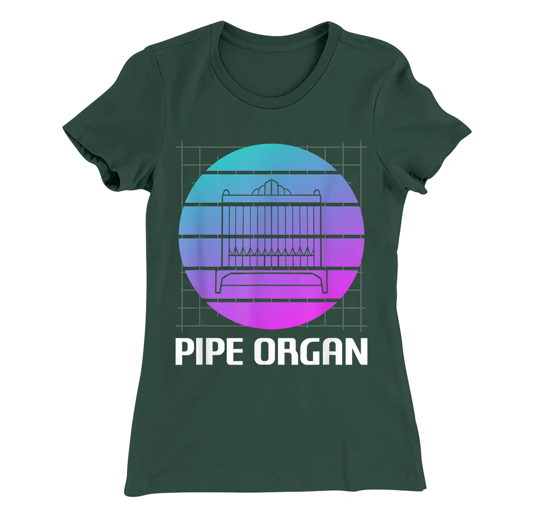 Retro Vintage Classic Pipe Organ Instrument Organist T-Shirt, Women T-Shirt