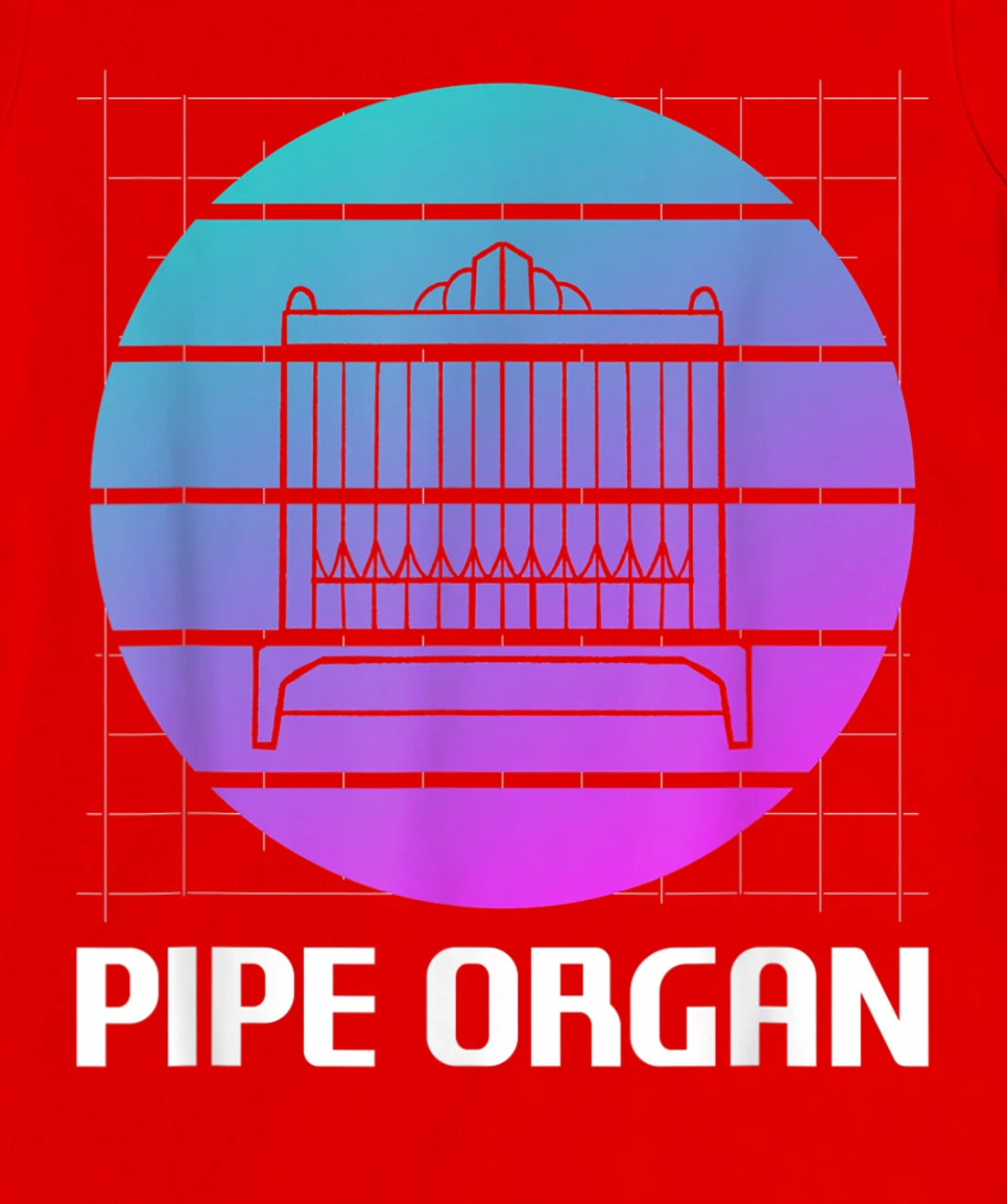 Retro Vintage Classic Pipe Organ Instrument Organist T-Shirt, Women T-Shirt